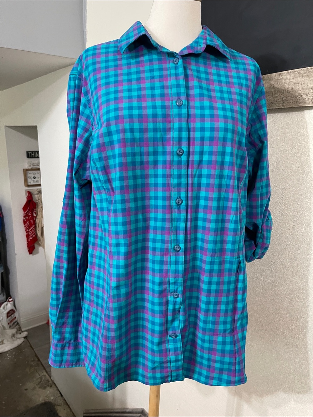 Duluth Trading Company Checked Button Down - Sz XL